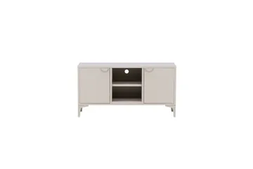Piring Gulvstående Tv-bænk 120 cm med Opbevaring i Metal - Beige - Møbler - TV borde & mediemøbler - TV-borde
