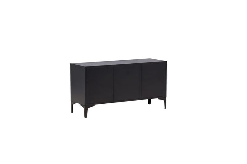 Piring Gulvstående TV-bænk 120 cm med Opbevaring i Metal - Sort - Møbler - TV borde & mediemøbler - TV-borde