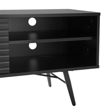 Pixar Gulvstående TV-bord 150 cm med Opbevaring i Træ med Metalben - Sort - Møbler - TV borde & mediemøbler - TV-borde
