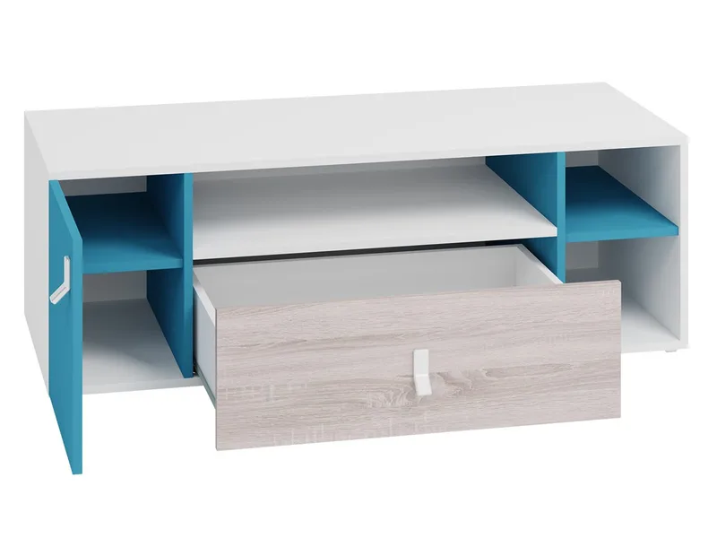 Planeta Fritstående Tv-bord 120 cm med Opbevaring i Malet Træ - Hvid - Møbler - TV borde & mediemøbler - TV-borde