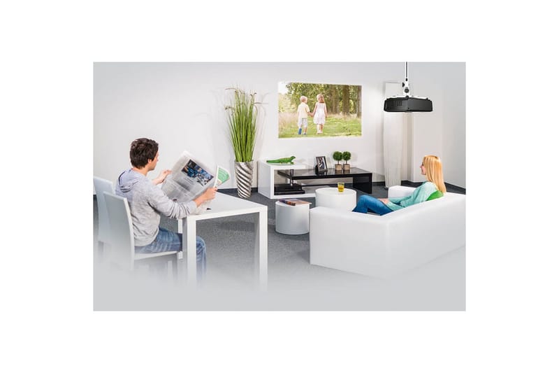 Projektorbeslag Hama til Loft og Væg Hvid - Hvid - Møbler - TV borde & mediemøbler - Mediestativ & vægbeslag