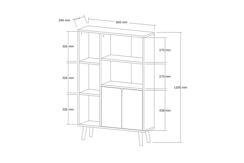Quorana Bogreol 25 cm - Eg - Opbevaring - Hylder & Reoler - Bogreol