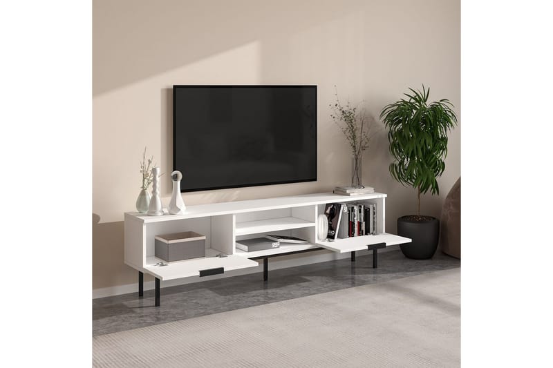 Ranjit Tv-bænk 180 cm - Hvid - Møbler - TV borde & mediemøbler - TV-borde
