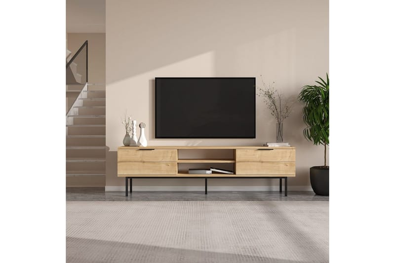 Ranjit Tv-bænk 180 cm - Natur - Møbler - TV borde & mediemøbler - TV-borde
