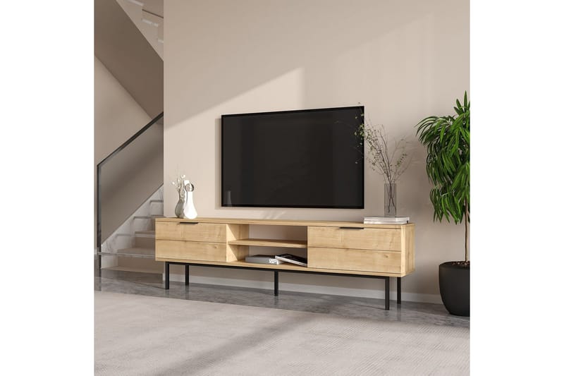 Ranjit Tv-bænk 180 cm - Natur - Møbler - TV borde & mediemøbler - TV-borde