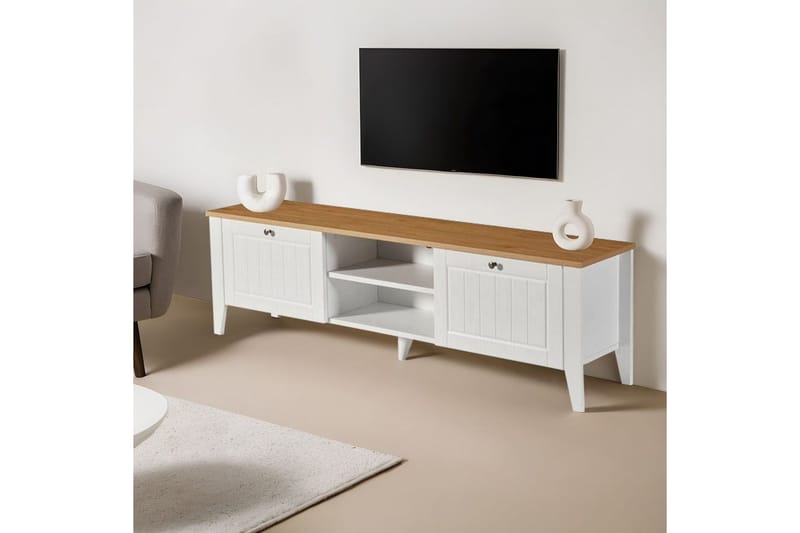 Ranko TV-bord 160 cm - Hvid - Møbler - TV borde & mediemøbler - TV-borde