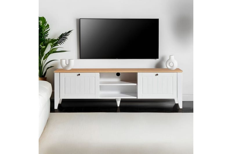 Ranko TV-bord 160 cm - Hvid - Møbler - TV borde & mediemøbler - TV-borde