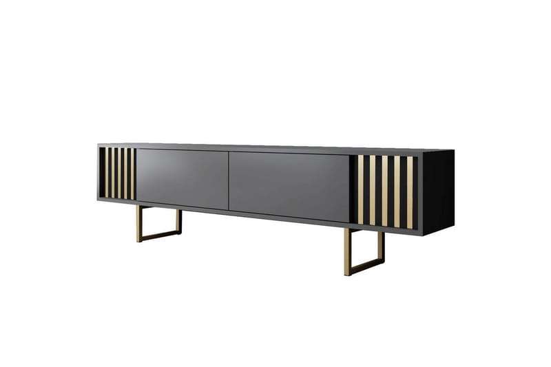 Rany Tv-bord 180 cm - Guld/Grafitgrå - Møbler - TV borde & mediemøbler - TV-borde