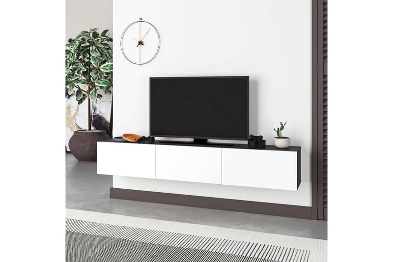 Rasab Tv-bænk 180 cm - Grafitgrå/Hvid - Møbler - TV borde & mediemøbler - TV-borde
