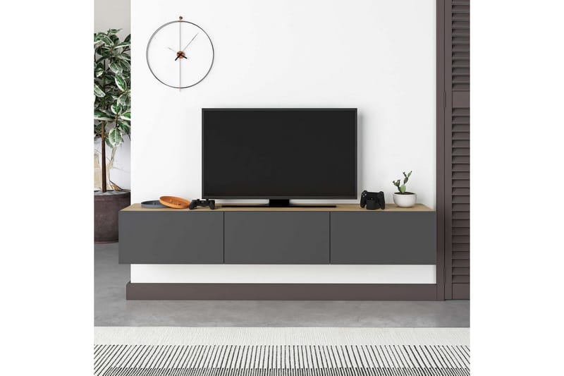 Rasab Tv-bænk 180 cm - Sort - Møbler - TV borde & mediemøbler - TV-borde