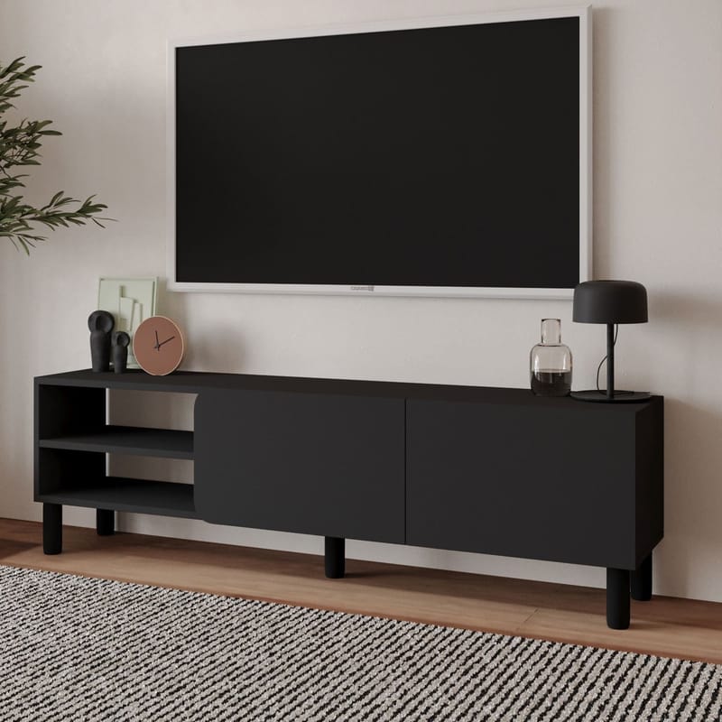Relento TV-bænk 150 cm - antracit - Møbler - TV borde & mediemøbler - TV-borde