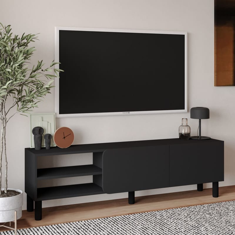 Relento TV-bænk 150 cm - antracit - Møbler - TV borde & mediemøbler - TV-borde