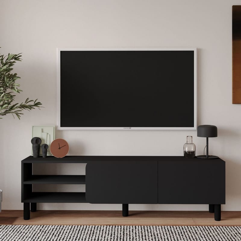 Relento TV-bænk 150 cm - antracit - Møbler - TV borde & mediemøbler - TV-borde
