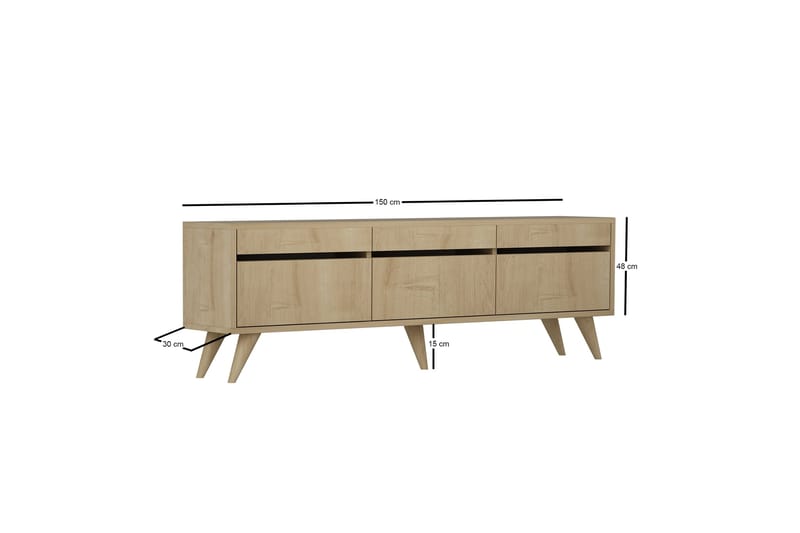 Relento Tv-bænk 150 cm - Eg - Møbler - TV borde & mediemøbler - TV-borde