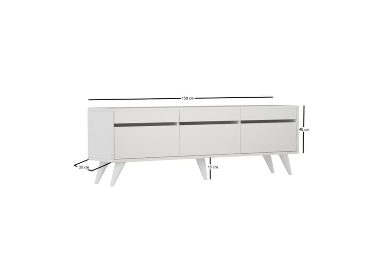 Relento Tv-bænk 150 cm - Hvid - Møbler - TV borde & mediemøbler - TV-borde