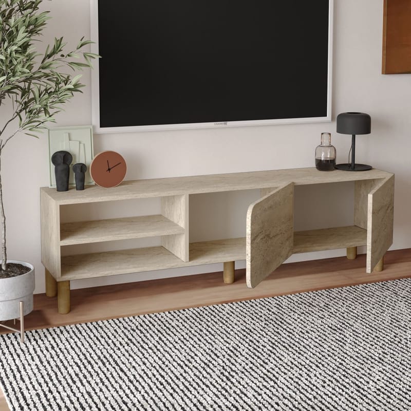 Relento TV-bænk 150 cm - travertin - Møbler - TV borde & mediemøbler - TV-borde