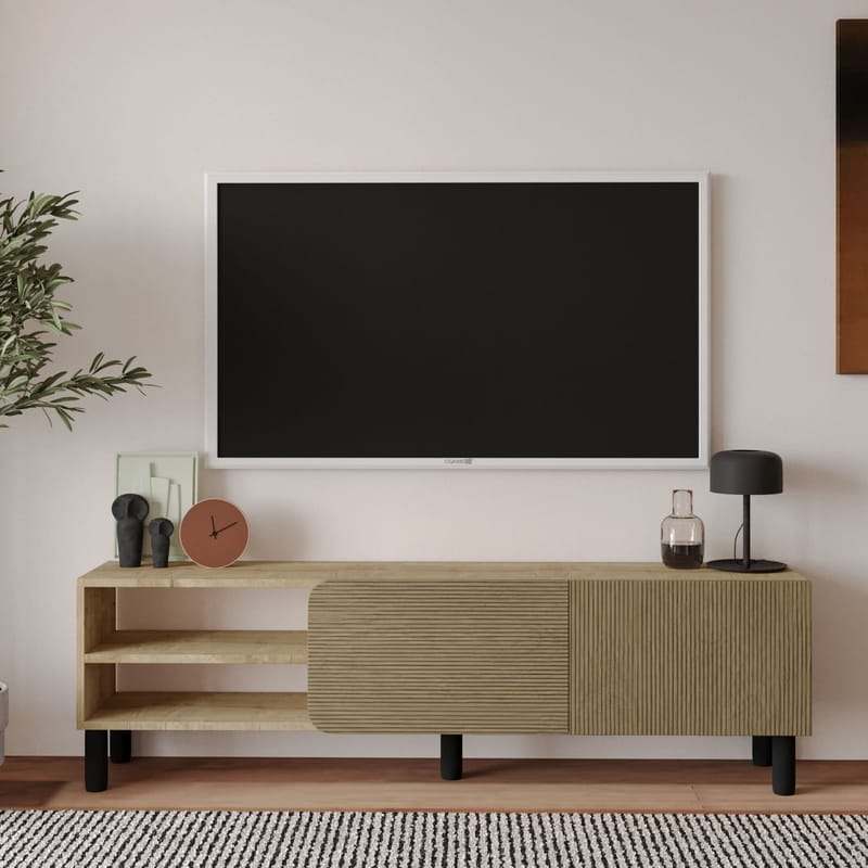 Relento TV-bænk 150 cm - varm eg, safireg - Møbler - TV borde & mediemøbler - TV-borde