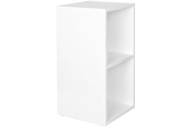 Reol Wohnling melaminbelagt spånplade med opbevaringsplads, moderne stil Hvid, sort - Hvid, sort - Opbevaring - Hylder & Reoler - Hylder & hyldeknægte