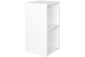 Reol Wohnling melaminbelagt spånplade med opbevaringsplads, moderne stil Hvid, sort - Hvid, sort - Opbevaring - Hylder & Reoler - Væghylde & vægreol
