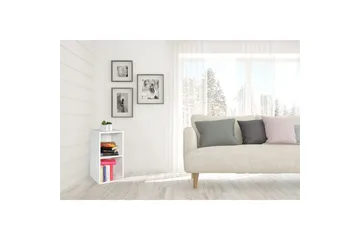 Reol Wohnling melaminbelagt spånplade med opbevaringsplads, moderne stil Hvid - Hvid - Opbevaring - Hylder & Reoler - Væghylde & vægreol