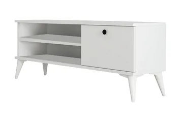 Reyne Tv-bord 120 cm med Opbevaring i Malet Træ - Hvid - Møbler - TV borde & mediemøbler - TV-borde
