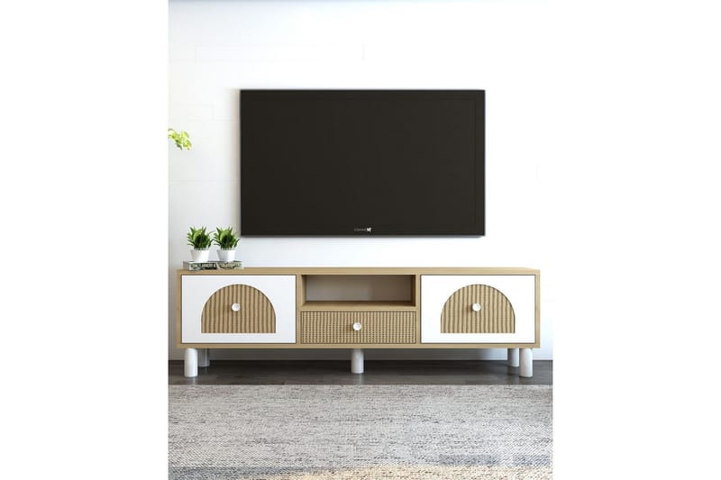 Rion TV-bord 140 cm - Beige - Møbler - TV borde & mediemøbler - TV-borde