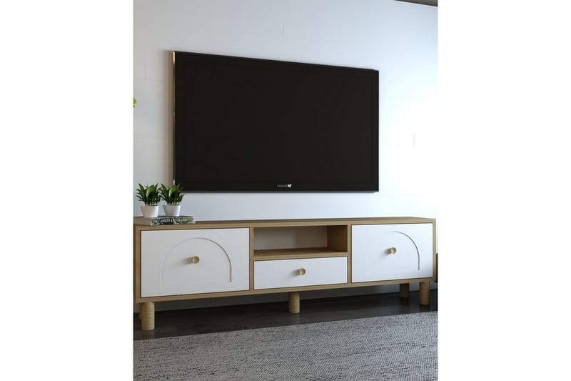 Rion TV-bord 140 cm - Hvid - Møbler - TV borde & mediemøbler - TV-borde