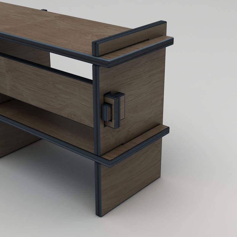 Ropira TV-bænk 220 cm - Valnød - Møbler - TV borde & mediemøbler - Mediestativ & vægbeslag