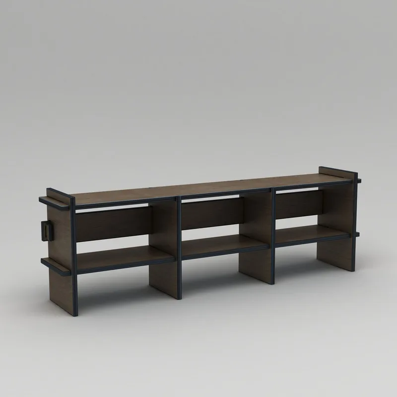 Ropira TV-bænk 220 cm - Valnød - Møbler - TV borde & mediemøbler - Mediestativ & vægbeslag