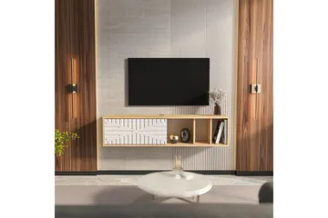 Saller TV-bænk 140 cm - Eg/Hvid - Møbler - TV borde & mediemøbler - TV-borde