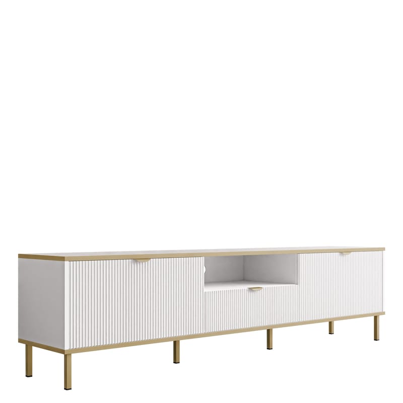 Salmor TV-bænk 181 cm, Hvid