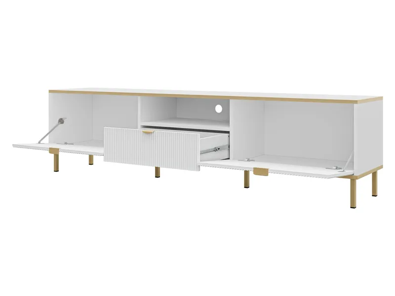 Salmor TV-bænk 181 cm - Hvid - Møbler - TV borde & mediemøbler - TV-borde