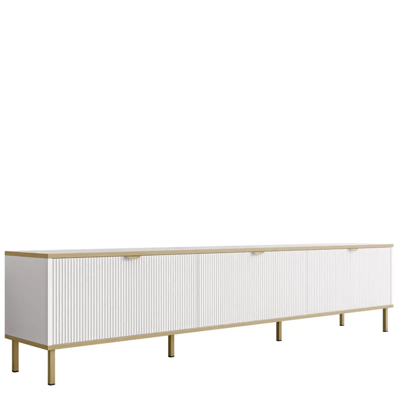 Salmor TV-bænk 202 cm, Hvid