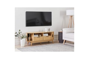 Selah Fritstående Tv-bord 120 cm med Opbevaring i Lyst Træ - Brun - Møbler - TV borde & mediemøbler - TV-borde