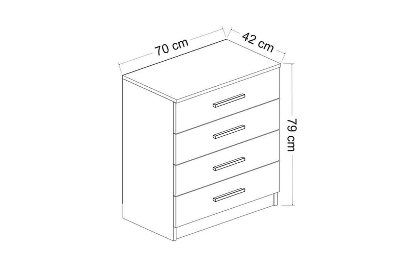 Serin TV-skab 70 cm - Hvid - Møbler - TV borde & mediemøbler - TV-skab