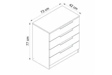 Serin TV-skab 73 cm - Valnød - Opbevaring - Opbevaringsmøbler - Kommode - Entrékommode