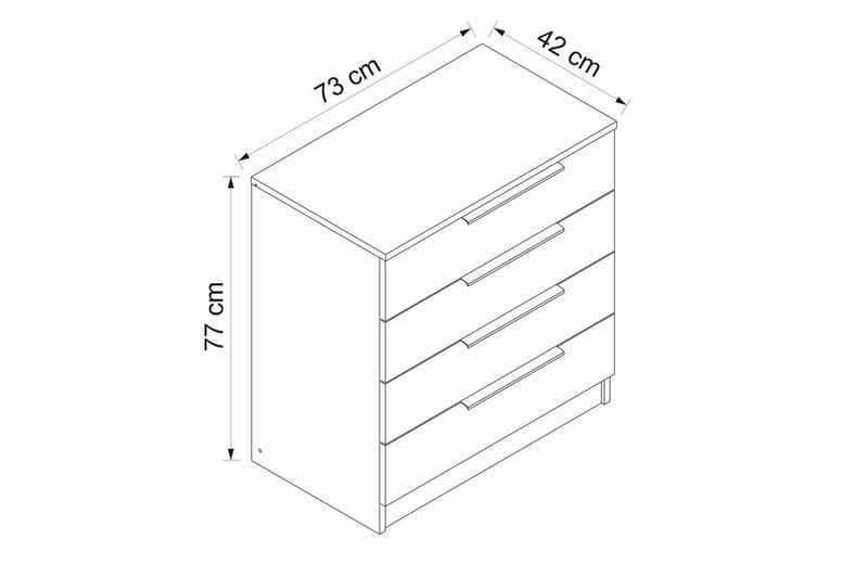 Serin TV-skab 73 cm - Valnød - Opbevaring - Opbevaringsmøbler - Kommode - Entrékommode