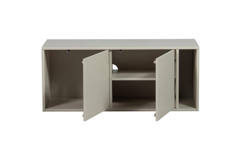 Settle Gulvstående TV-bænk 108 cm med Opbevaring i Fyrretræ - Lysebeige - Møbler - TV borde & mediemøbler - TV-borde