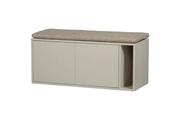 Settle Gulvstående Tv-bord 108 cm med Opbevaring i Fyr - Beige - Møbler - TV borde & mediemøbler - TV-borde