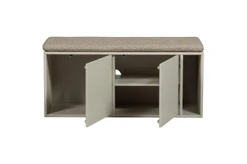 Settle Gulvstående Tv-bord 108 cm med Opbevaring i Fyr - Beige - Møbler - TV borde & mediemøbler - TV-borde