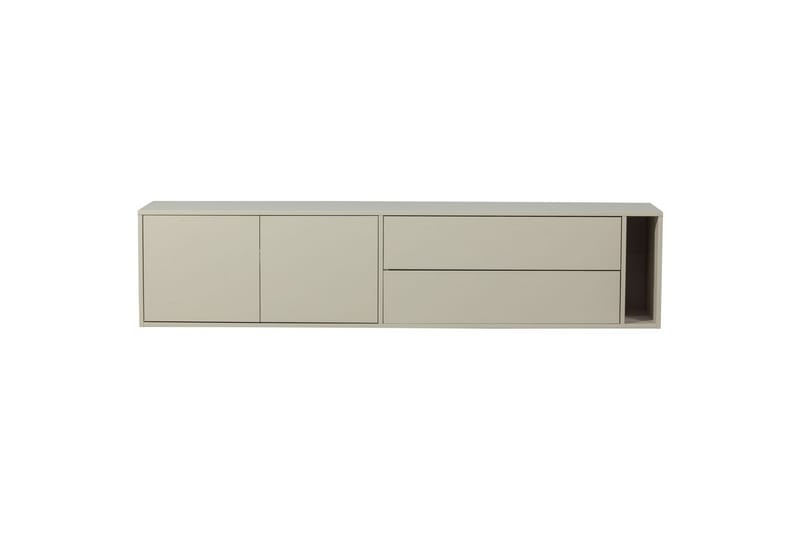 Settle Vægmonteret Tv-bord 200 cm med Opbevaring i Fyr - Sandbeige - Møbler - TV borde & mediemøbler - TV-borde