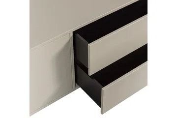 Settle Vægmonteret Tv-bord 200 cm med Opbevaring i Fyr - Sandbeige - Møbler - TV borde & mediemøbler - TV-borde