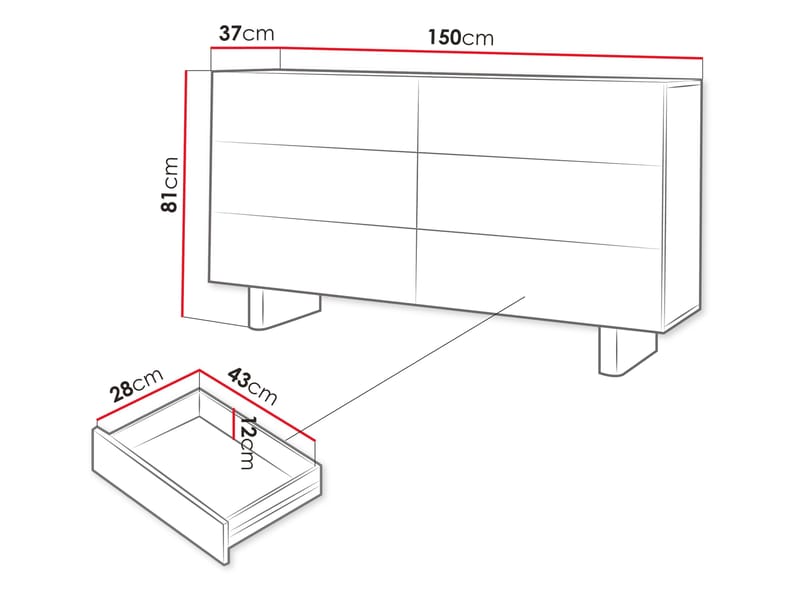Seylar Skænk 150 cm - Møbler - TV borde & mediemøbler - TV-skab