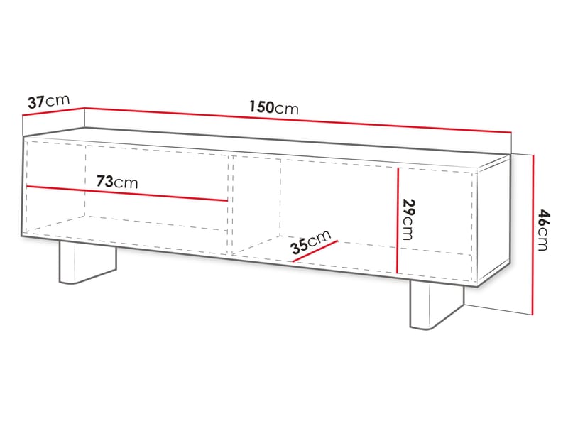 Seylar TV-bord 150 cm - Møbler - TV borde & mediemøbler - TV-borde