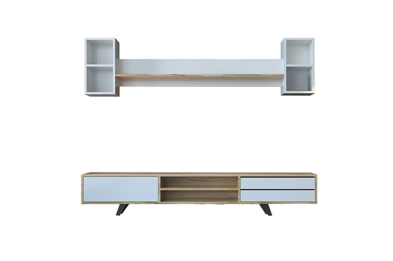 Seyra Tv-stativ 45 cm, Hvid/Eg