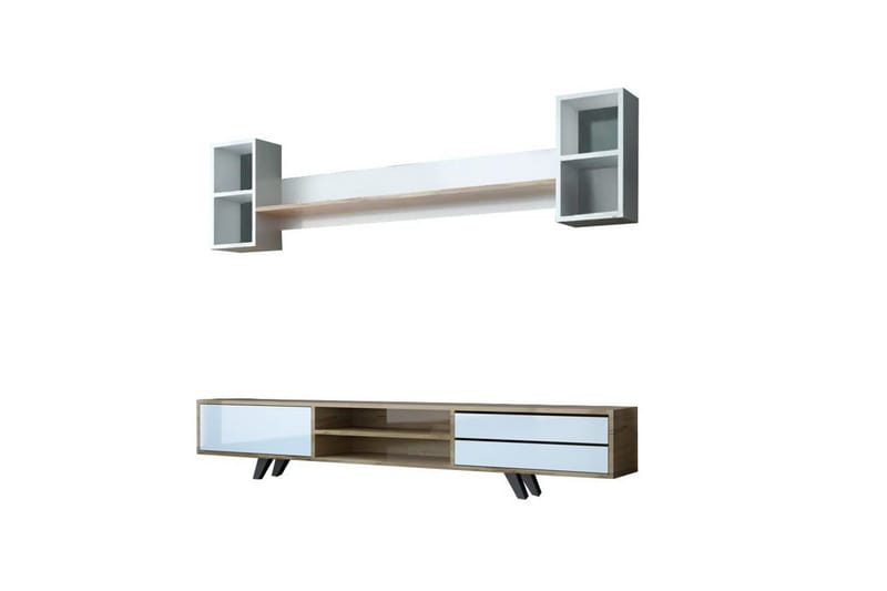 Seyra Tv-stativ 45 cm - Hvid/Eg - Møbler - TV borde & mediemøbler - Mediestativ & vægbeslag