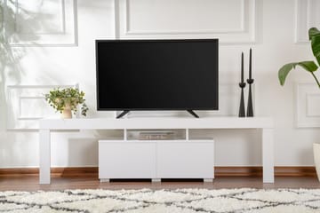 Shanah Gulvstående TV-bænk 180 cm med Opbevaring i Træ - Hvid - Møbler - TV borde & mediemøbler - TV-borde