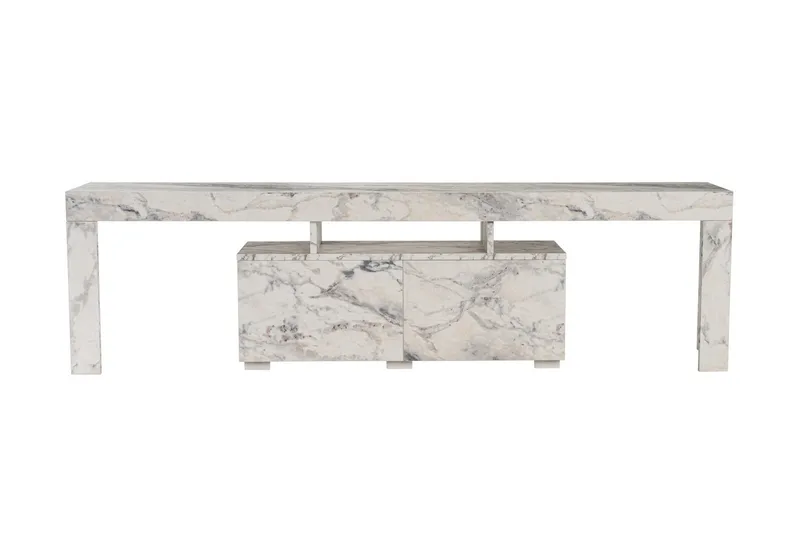 Shanah Tv-bænk 180x31 cm, Marmor/Beige