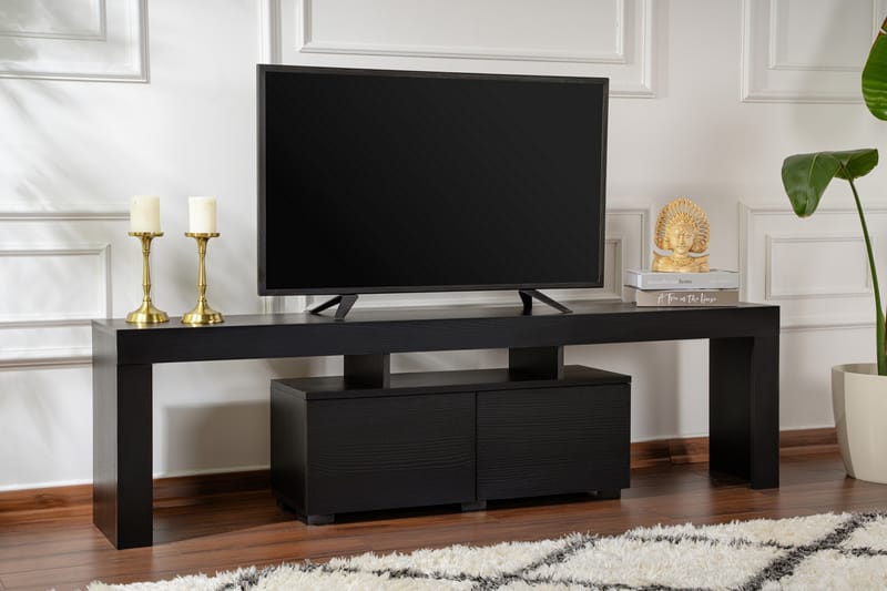 Shanah Tv-bænk 180x31 cm - Sort - Møbler - TV borde & mediemøbler - TV-borde
