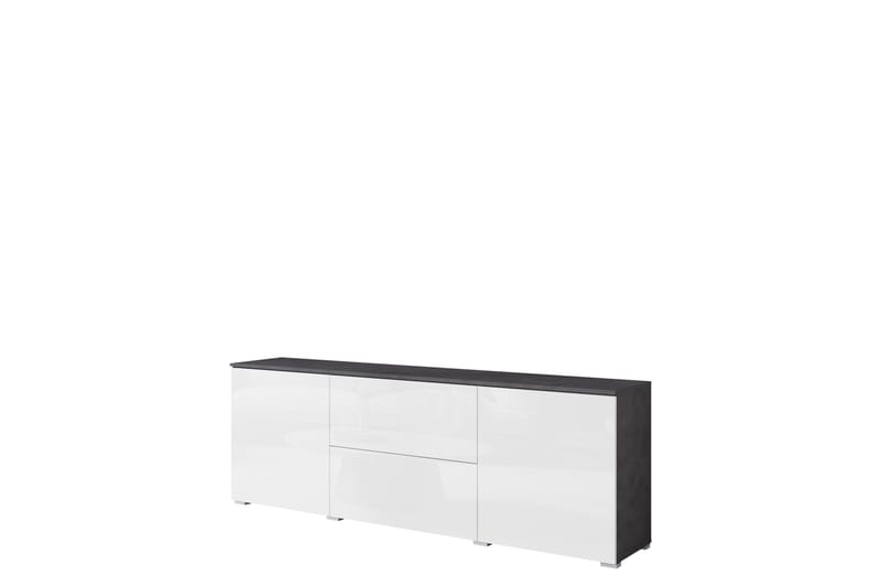 Sherie TV-bænk 180 cm, Hvid / Grå